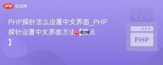 PHP探针怎么设置中文界面_PHP探针设置中文界面方法【要点】