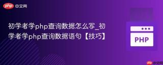 初学者学php查询数据怎么写_初学者学php查询数据语句【技巧】
