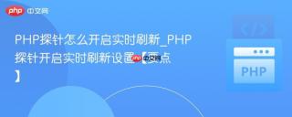 PHP探针怎么开启实时刷新_PHP探针开启实时刷新设置【要点】