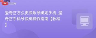 爱奇艺怎么更换账号绑定手机_爱奇艺手机号换绑操作指南【教程】