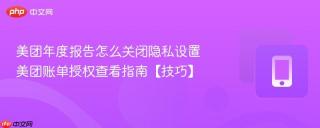 美团年度报告怎么关闭隐私设置 美团账单授权查看指南【技巧】