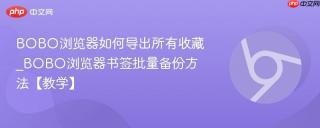 BOBO浏览器如何导出所有收藏_BOBO浏览器书签批量备份方法【教学】