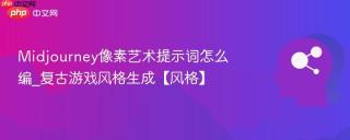 Midjourney像素艺术提示词怎么编_复古游戏风格生成【风格】