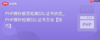 PHP探针能否检测SSL证书状态_PHP探针检测SSL证书方法【技巧】