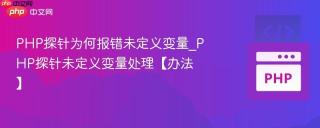 PHP探针为何报错未定义变量_PHP探针未定义变量处理【办法】