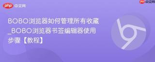 BOBO浏览器如何管理所有收藏_BOBO浏览器书签编辑器使用步骤【教程】