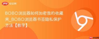 BOBO浏览器如何加密我的收藏夹_BOBO浏览器书签隐私保护方法【教学】