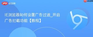 IE浏览器如何设置广告过滤_开启广告拦截功能【教程】