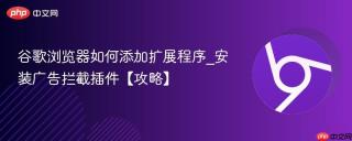 谷歌浏览器如何添加扩展程序_安装广告拦截插件【攻略】