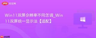 Win11双屏分辨率不同怎调_Win11双屏统一显示法【适配】