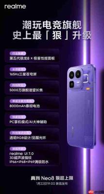 真我Neo8手机发布 配备骁龙芯和8K电池 2399元起售