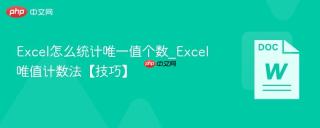 excel怎么统计唯一值个数_excel唯值计数法【技巧】