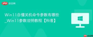 Win11自懂关机命令参数有哪些_Win11参数说明教程【科普】