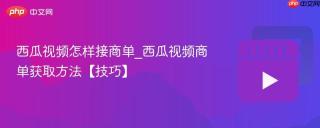 西瓜视频怎样接商单_西瓜视频商单获取方法【技巧】