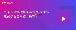 头条号原创标被撤怎恢复_头条号原创标重审申请【教程】