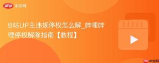 B站UP主违规停权怎么解_哔哩哔哩停权解除指南【教程】