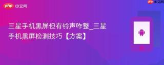 三星手机黑屏但有铃声咋整_三星手机黑屏检测技巧【方案】