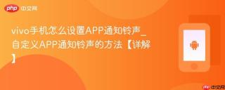 vivo手机怎么设置APP通知铃声_自定义APP通知铃声的方法【详解】