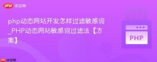 php动态网站开发怎样过滤敏感词_PHP动态网站敏感词过滤法【方案】