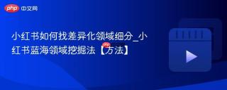 小红书如何找差异化领域细分_小红书蓝海领域挖掘法【方法】