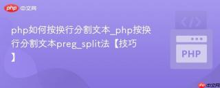 php如何按换行分割文本_php按换行分割文本preg_split法【技巧】