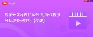 视频号怎样做私域带货_微信视频号私域变现技巧【步骤】