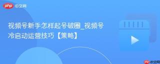 视频号新手怎样起号破圈_视频号冷启动运营技巧【策略】
