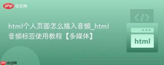 html个人页面怎么插入音频_html音频标签使用教程【多媒体】