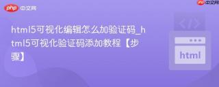html5可视化编辑怎么加验证码_html5可视化验证码添加教程【步骤】