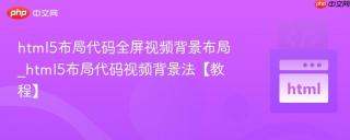 html5布局代码全屏视频背景布局_html5布局代码视频背景法【教程】