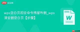 wps空白页因宏命令残留咋删_wps清宏删空白页【步骤】