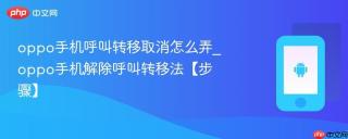 oppo手机呼叫转移取消怎么弄_oppo手机解除呼叫转移法【步骤】