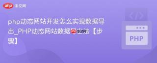 php动态网站开发怎么实现数据导出_PHP动态网站数据导出法【步骤】
