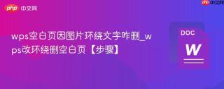 wps空白页因图片环绕文字咋删_wps改环绕删空白页【步骤】