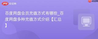 百度网盘会员充值方式有哪些_百度网盘多种充值方式介绍【汇总】