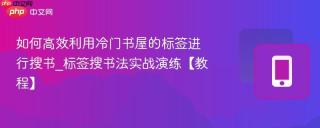 如何高效利用冷门书屋的标签进行搜书_标签搜书法实战演练【教程】