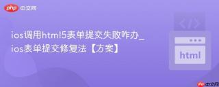 ios调用html5表单提交失败咋办_ios表单提交修复法【方案】