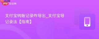支付宝转账记录咋导出_支付宝导记录法【指南】