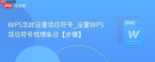 wps怎样设置项目符号_设置wps项目符号梳理条目【步骤】