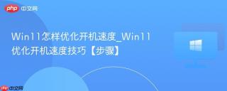 Win11怎样优化开机速度_Win11优化开机速度技巧【步骤】