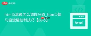 html5滤镜怎么调伽马值_html5伽马值滤镜控制技巧【技巧】