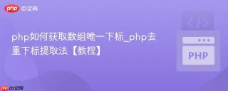 php如何获取数组唯一下标_php去重下标提取法【教程】