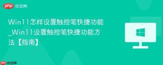 Win11怎样设置触控笔快捷功能_Win11设置触控笔快捷功能方法【指南】