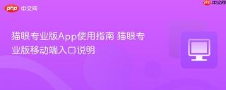 猫眼专业版App使用指南 猫眼专业版移动端入口说明