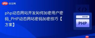 php动态网站开发如何加密用户密码_PHP动态网站密码加密技巧【方案】