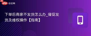 下单后商家不发货怎么办_催促发货及维权操作【指南】