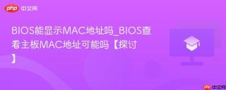 BIOS能显示MAC地址吗_BIOS查看主板MAC地址可能吗【探讨】