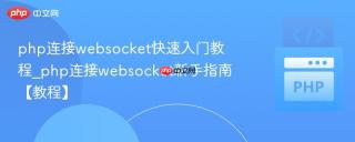 php连接websocket快速入门教程_php连接websocket新手指南【教程】