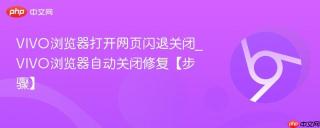 VIVO浏览器打开网页闪退关闭_VIVO浏览器自动关闭修复【步骤】