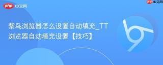 紫鸟浏览器怎么设置自动填充_TT浏览器自动填充设置【技巧】